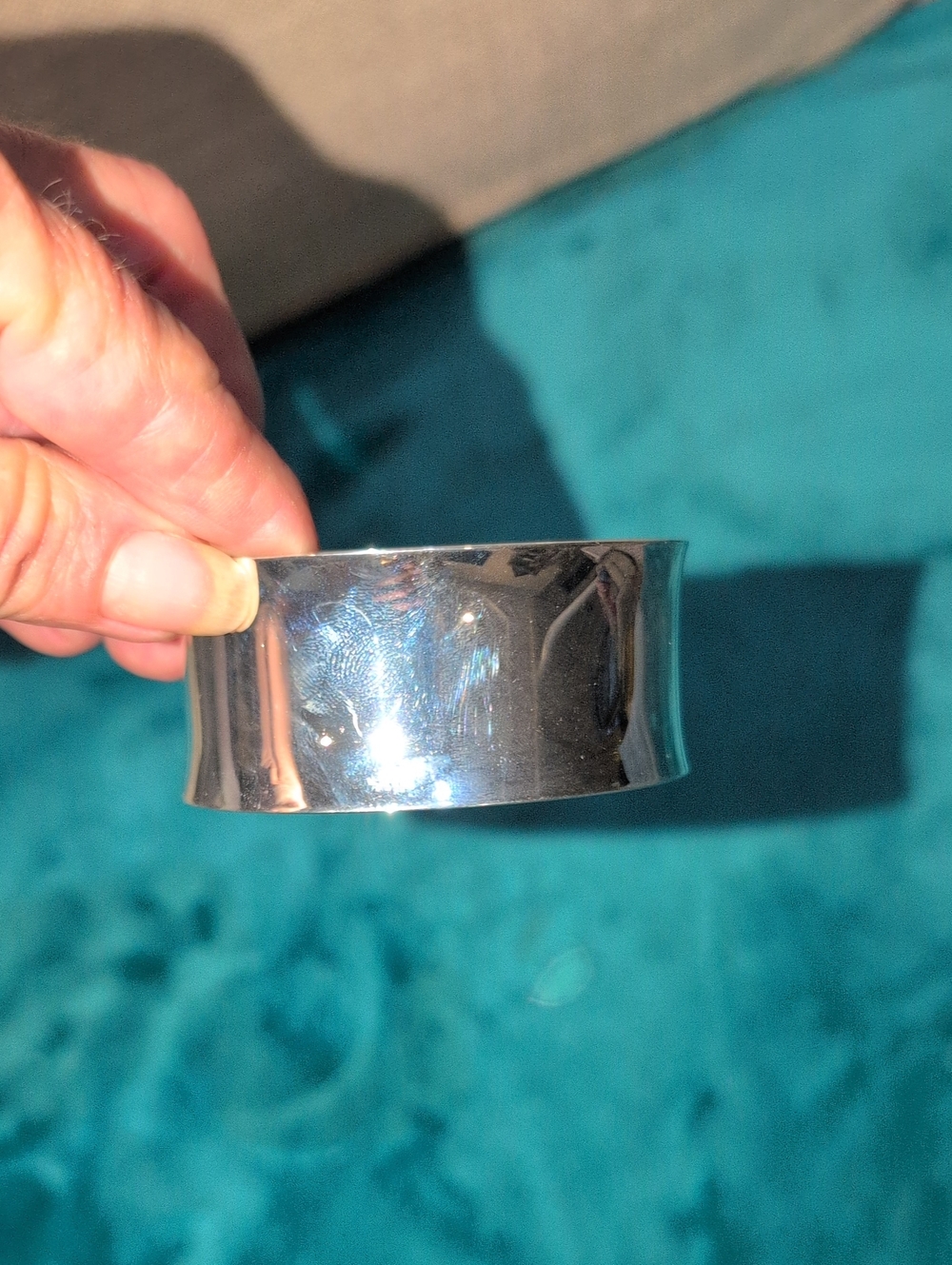 Polished Silver-Tone Cuff Bracelet